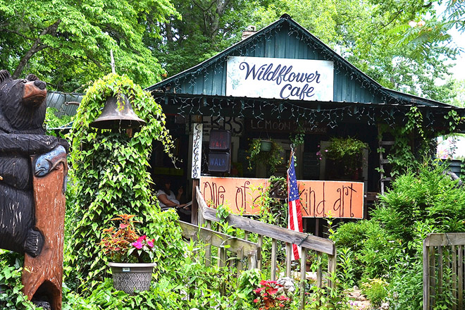 Wildflower Cafe located in Mentone on Lookout Mountain Alabama.