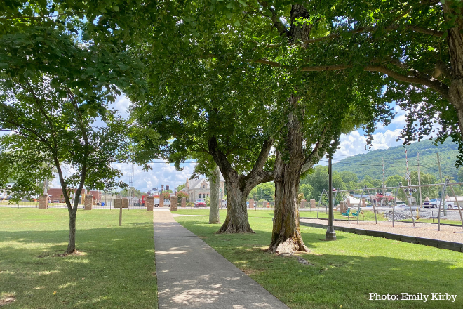 DeSoto Falls located in DeSoto State Park on Lookout Mountain in Alabama.